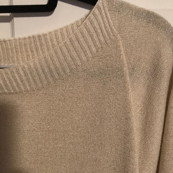 New York & Company Light Gold Sweater Medium - Picture 2 of 5